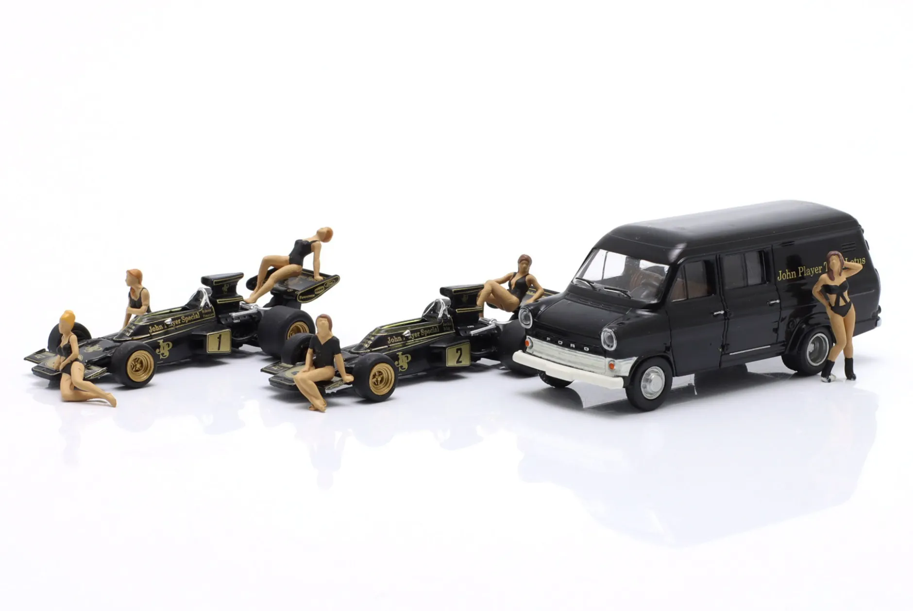 3-Car Set Lotus: Sieger Frankreich GP Formel 1 1974 1:87 Brekina