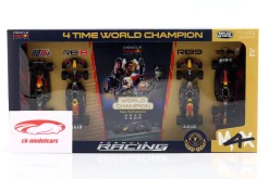 4-Car Set Max Verstappen Red Bull Formel 1 Weltmeister 2021-2024 1:43 Bburago