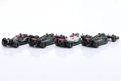 4-Car Set Mercedes Hamilton / Russell Formel 1 2021-2023 1:43 Bburago