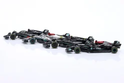 4-Car Set Mercedes Hamilton / Russell Formel 1 2021-2023 1:43 Bburago