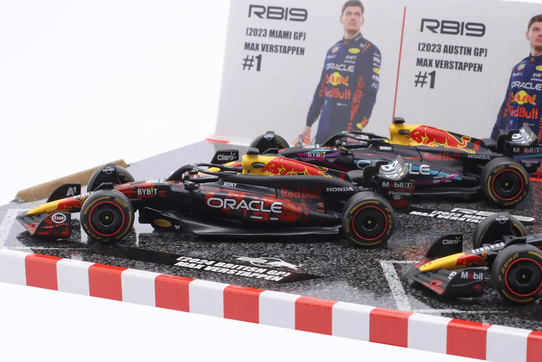 4-Car Set M. Verstappen Red Bull Racing Formel 1 Weltmeister 2023-2024 1:43 Bburago