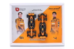 2-Car Set Norris #4 & Piastri #81 McLaren MCL38 Miami GP Formel 1 2024 1:43 Bburago