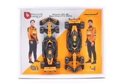 2-Car Set Norris #4 & Piastri #81 McLaren MCL38 Miami GP Formel 1 2024 1:24 Bburago