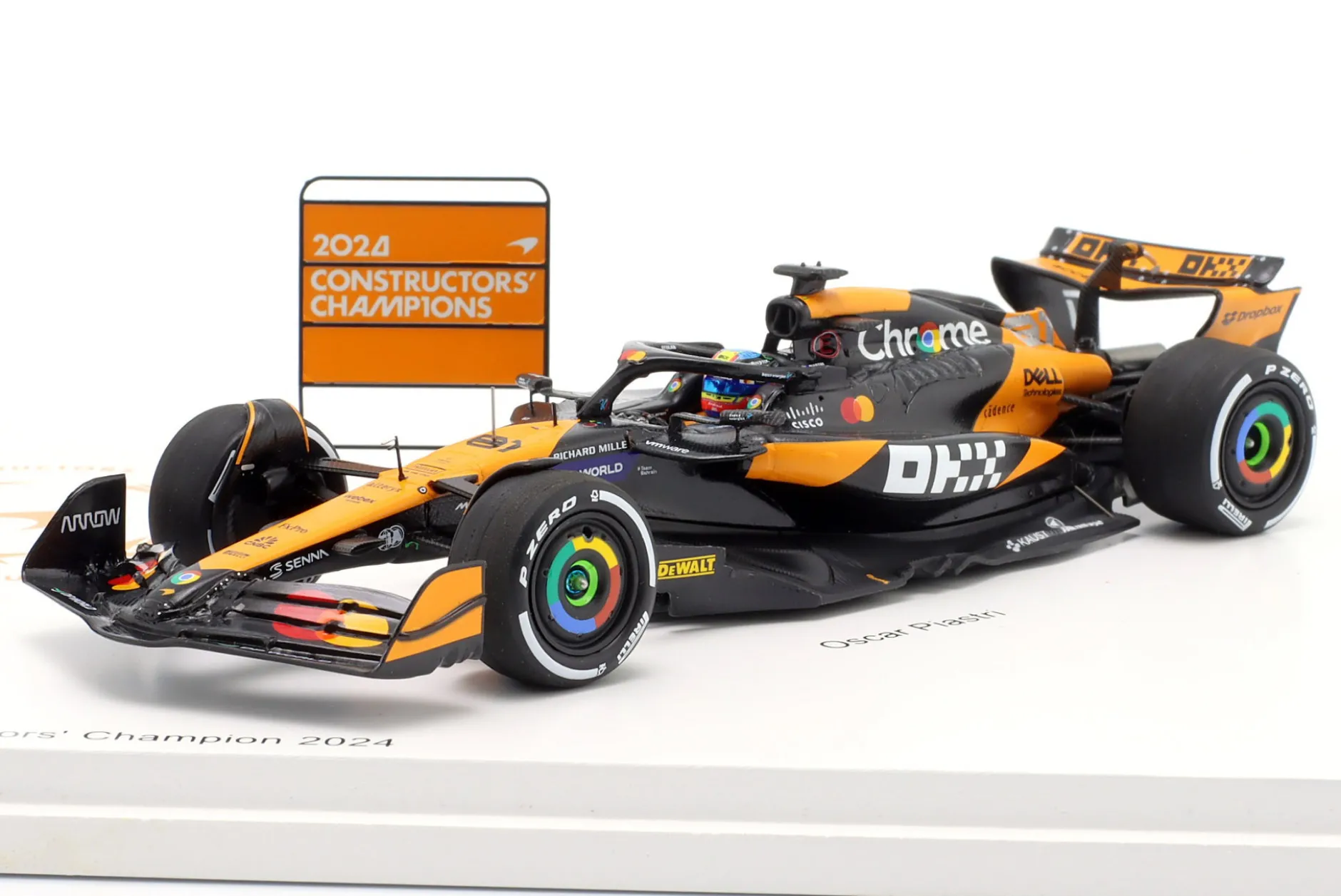 2-Car Set Norris #4 & Piastri #81 McLaren Konstrukteurs-Weltmeister Formel 1 2024 1:43 Spark