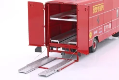 3-Car Set: OM Fiat 150 Rolfo Renntransporter mit 2x Ferrari 512S 1:18 WERK83