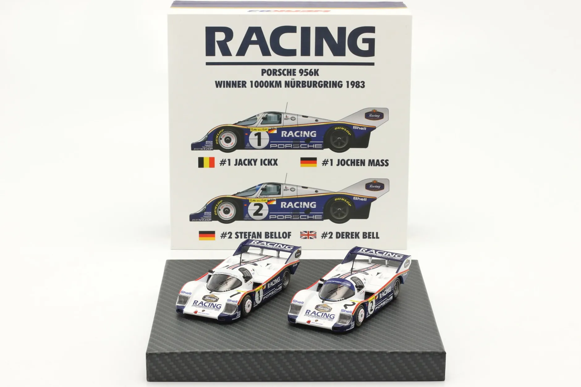 2-Car Set Porsche 956K #1 & #2 1000km Nürburgring 1983 1:43 Werk83