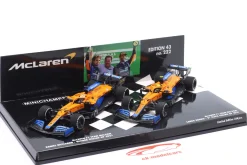 2-Car Set Ricciardo #3 Sieger & Norris #4 2nd Italien GP Formel 1 2021 1:43 Minichamps