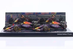 2-Car Set Verstappen #1 & Perez #11 Las Vegas GP Formel 1 Weltmeister 2023 1:43 Minichamps