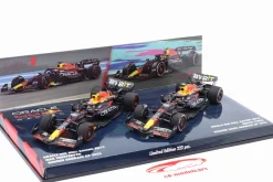 2-Car Set Verstappen #1 & Perez #11 Sieger Bahrain & Saudi-Arabien GP Formel 1 2023 1:43 Minichamps