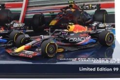 2-Car Set Verstappen #1 & Perez #11 USA GP Formel 1 Weltmeister 2023 1:43 Minichamps