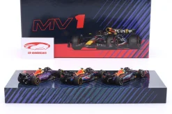 3-Car Set Verstappen Sieger Miami / USA / Las Vegas GP Formel 1 Weltmeister 2023 1:43 Minichamps