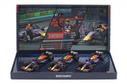 3-Car Set Verstappen Sieger Miami / USA / Las Vegas GP Formel 1 Weltmeister 2023 1:43 Minichamps