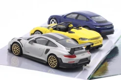 3-Car Set: 2x Porsche 911 (992) & 1x Porsche 718 (982) 1:43 Bburago