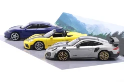 3-Car Set: 2x Porsche 911 (992) & 1x Porsche 718 (982) 1:43 Bburago