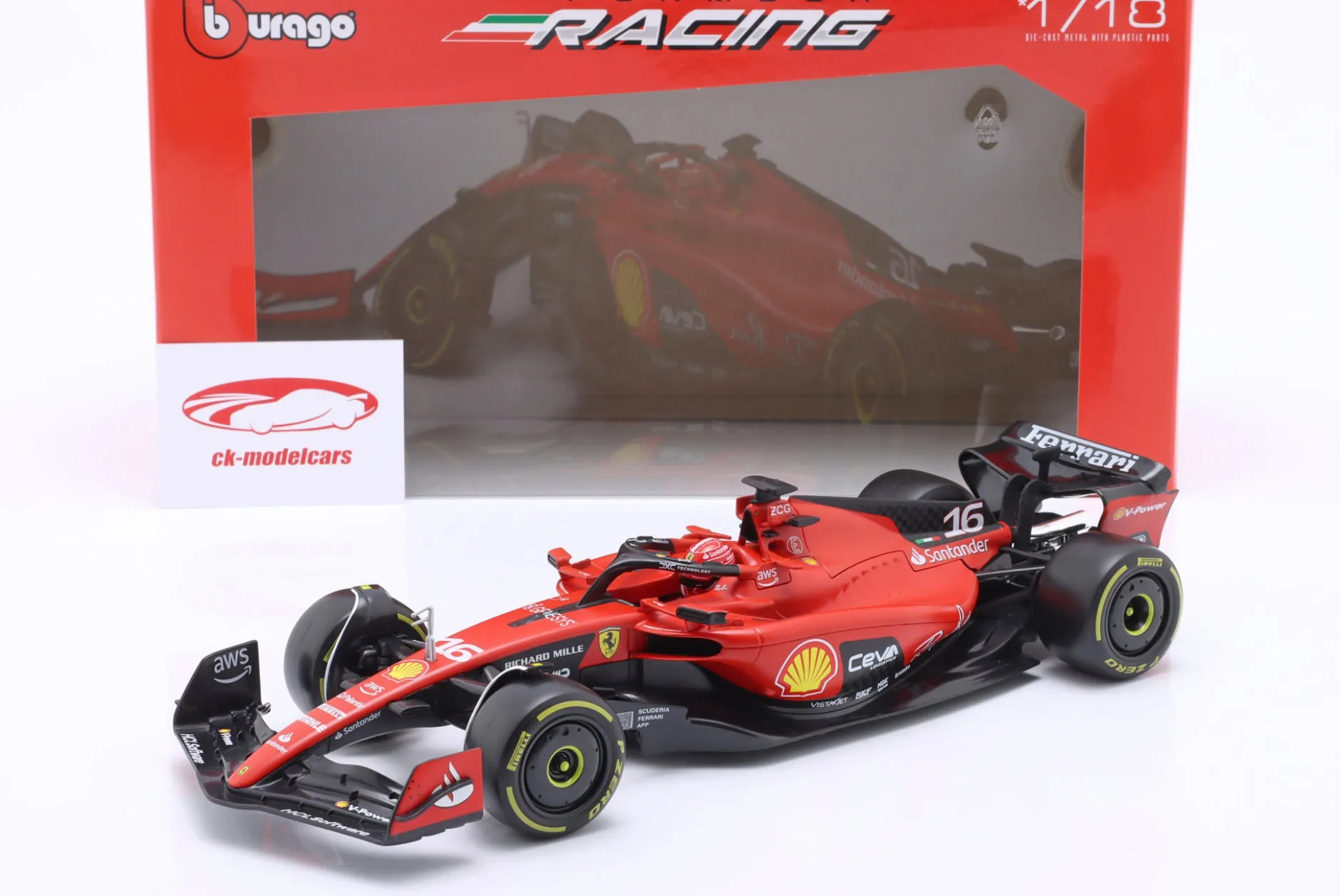 Charles Leclerc Ferrari SF-23 #16 Formel 1 2023 1:18 Bburago