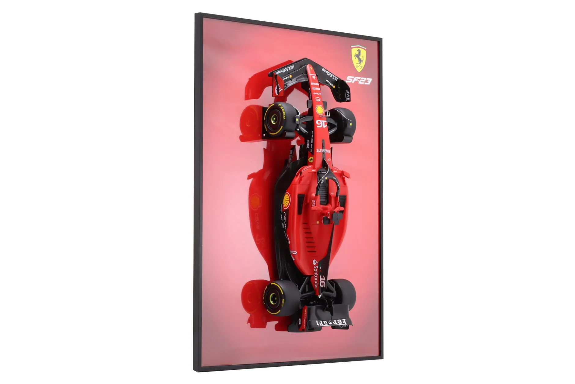 Charles Leclerc Ferrari SF-23 #16 im Bilderrahmen Formel 1 2023 1:10 Bburago