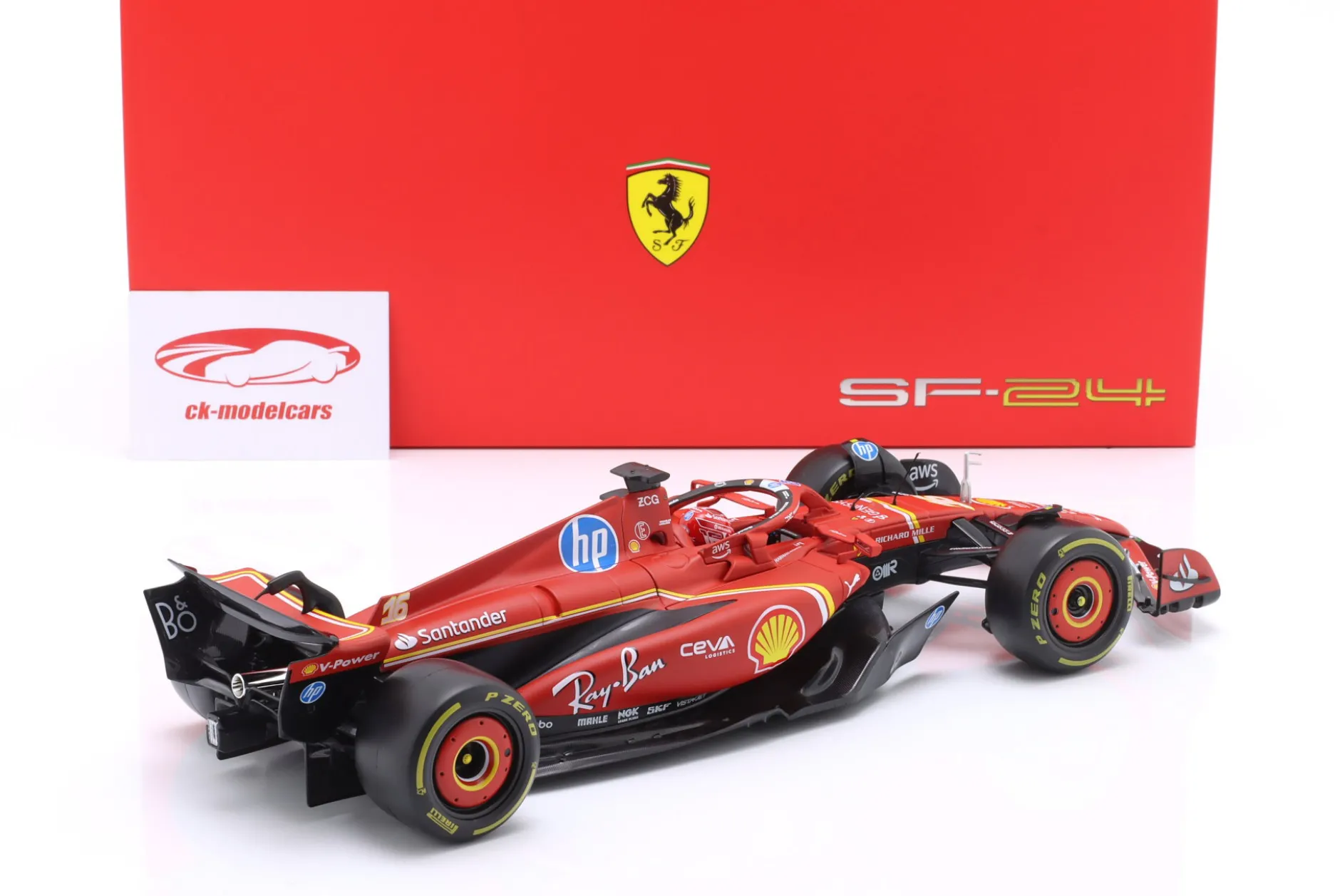 Charles Leclerc Ferrari SF-24 #16 3rd Imola GP Formel 1 2024 1:18 Bburago