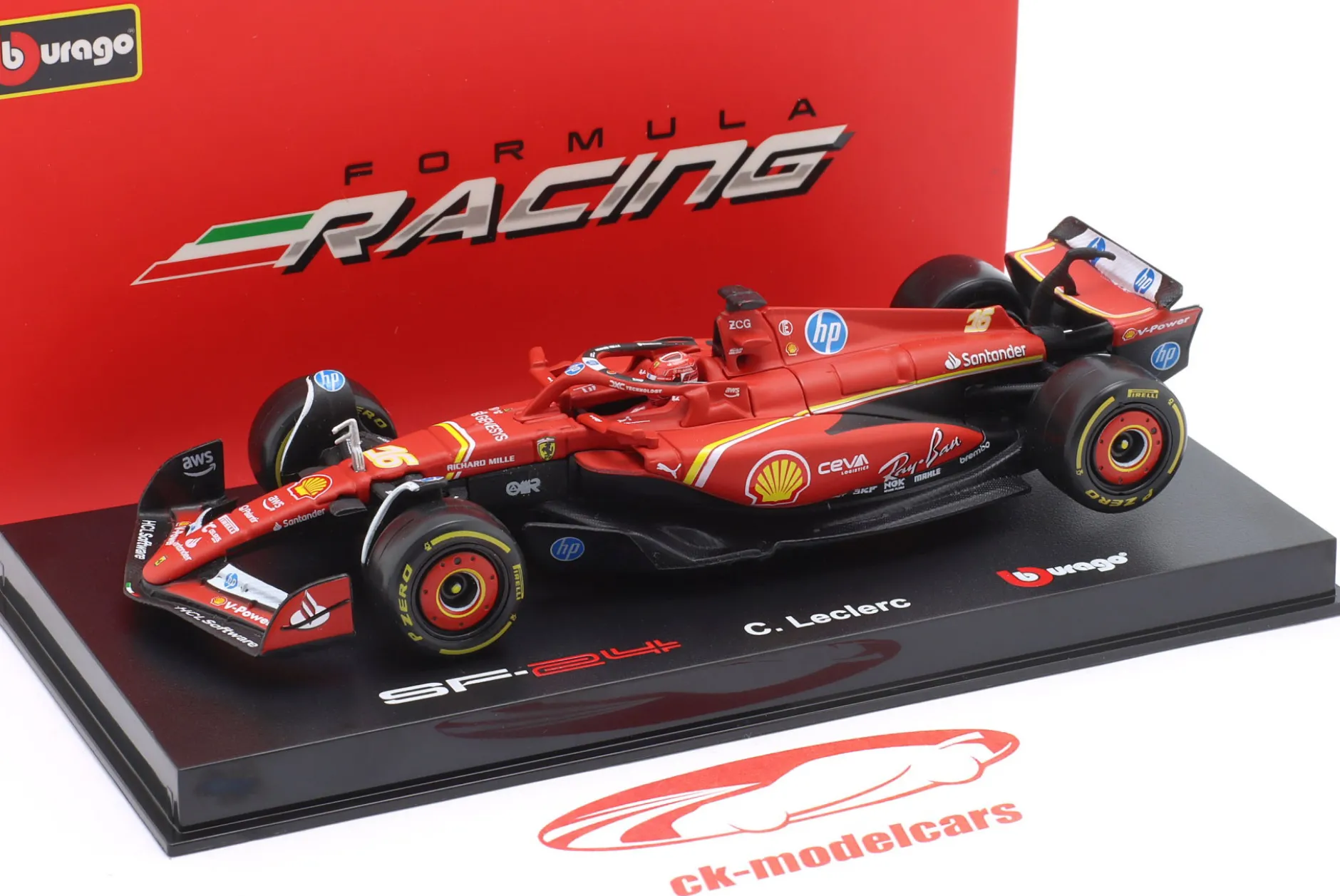 Charles Leclerc Ferrari SF-24 #16 3rd Imola GP Formel 1 2024 1:43 Bburago