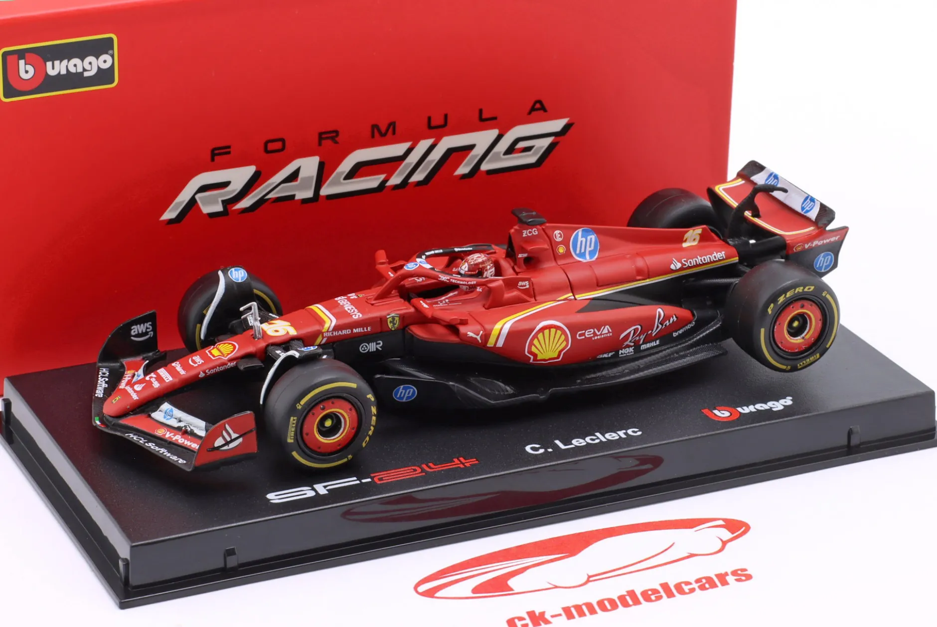 Charles Leclerc Ferrari SF-24 #16 Sieger Monaco GP Formel 1 2024 1:43 Bburago