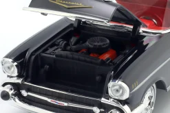 Chevrolet Bel Air Coupe Baujahr 1957 schwarz 1:18 Maisto
