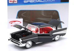 Chevrolet Bel Air Coupe Baujahr 1957 schwarz 1:18 Maisto