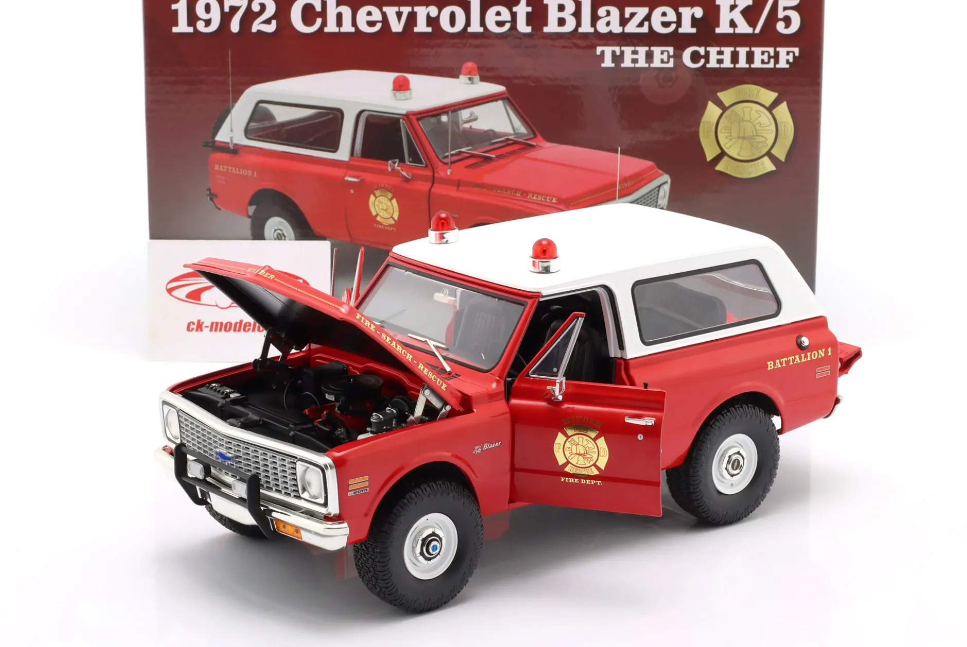 Chevrolet Blazer K/5 The Chief Baujahr 1972 rot 1:18 GMP