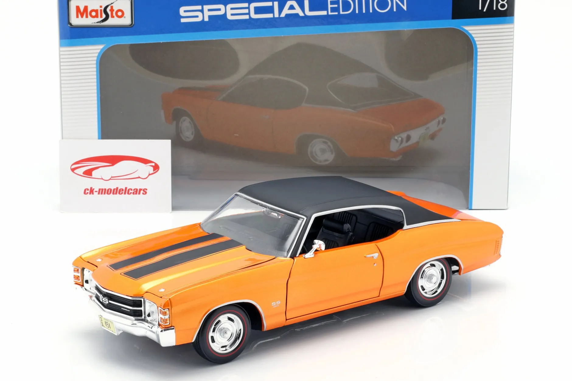 Chevrolet Chevelle SS 454 Sport Coupe 1971 orange metallic / schwarz 1:18 Maisto