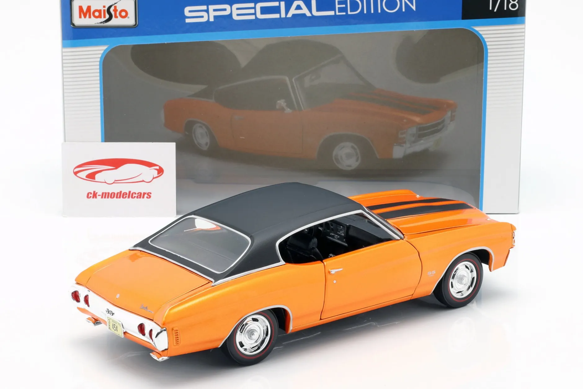 Chevrolet Chevelle SS 454 Sport Coupe 1971 orange metallic / schwarz 1:18 Maisto