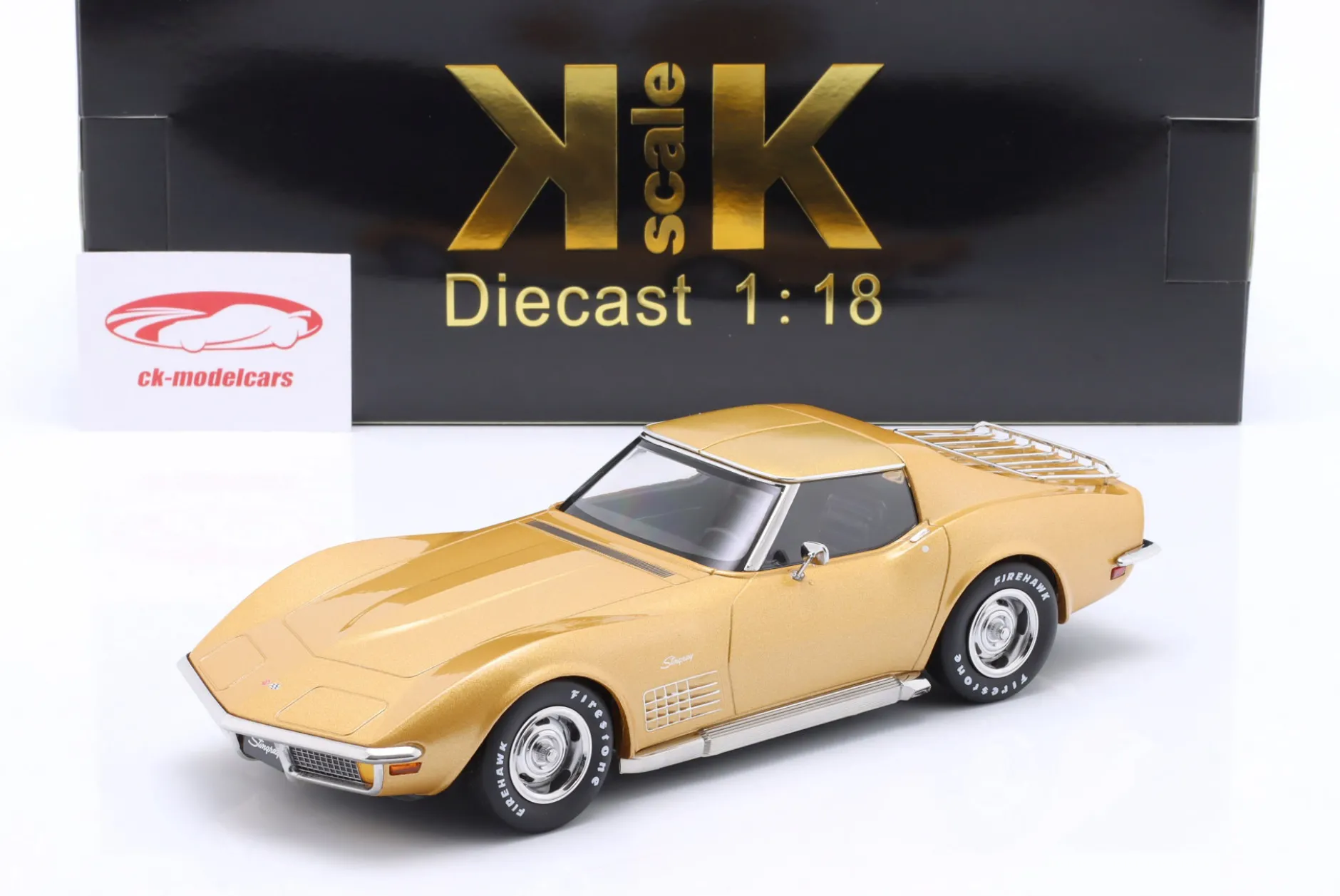 Chevrolet Corvette C3 Baujahr 1972 gold metallic 1:18 KK-Scale