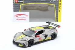 Chevrolet Corvette C8.R #4 Presentation Car 2020 grau / gelb 1:24 Bburago