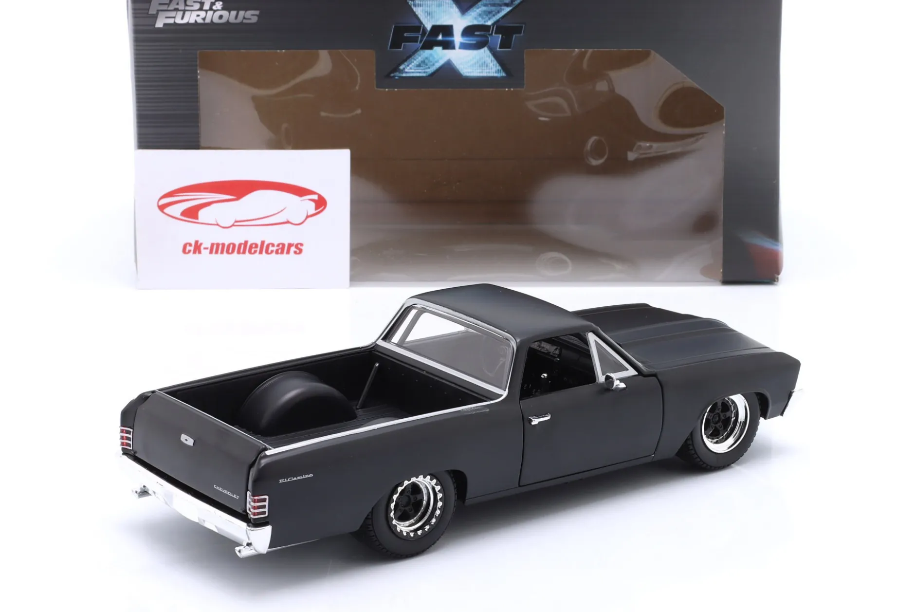 Chevrolet El Camino 1967 Fast X (Fast & Furious 10) 1:24 mattschwarz Jada Toys