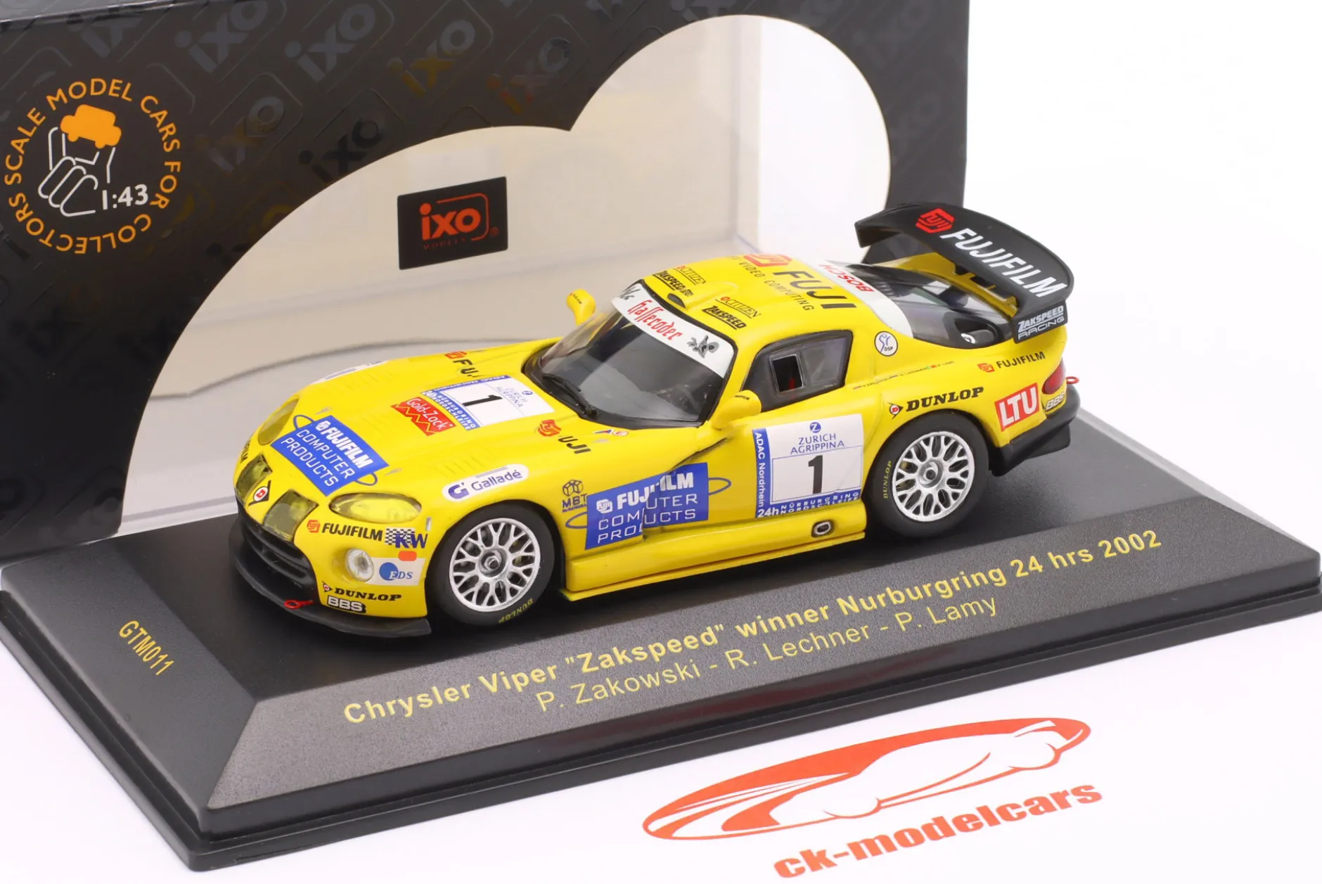 Chrysler Viper GTS-R #1 Sieger 24h Nürburgring 2002 Zakspeed Racing 1:43 Ixo