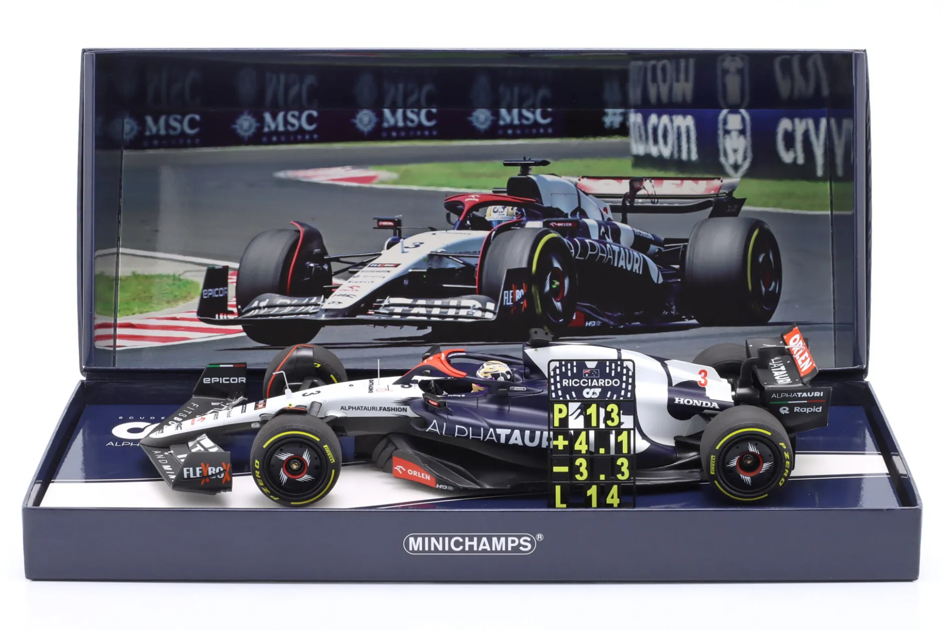 Daniel Ricciardo Alpha Tauri AT04 #3 Ungarn GP Formel 1 2023 1:18 Minichamps