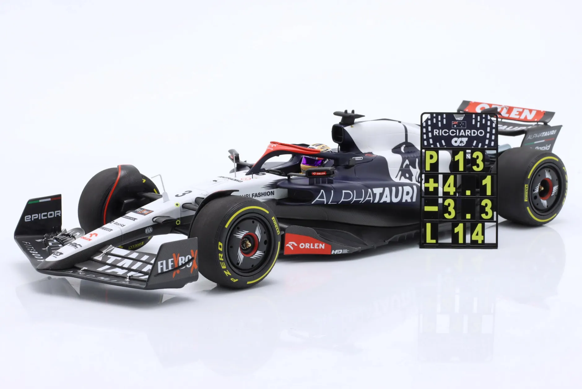 Daniel Ricciardo Alpha Tauri AT04 #3 Ungarn GP Formel 1 2023 1:18 Minichamps