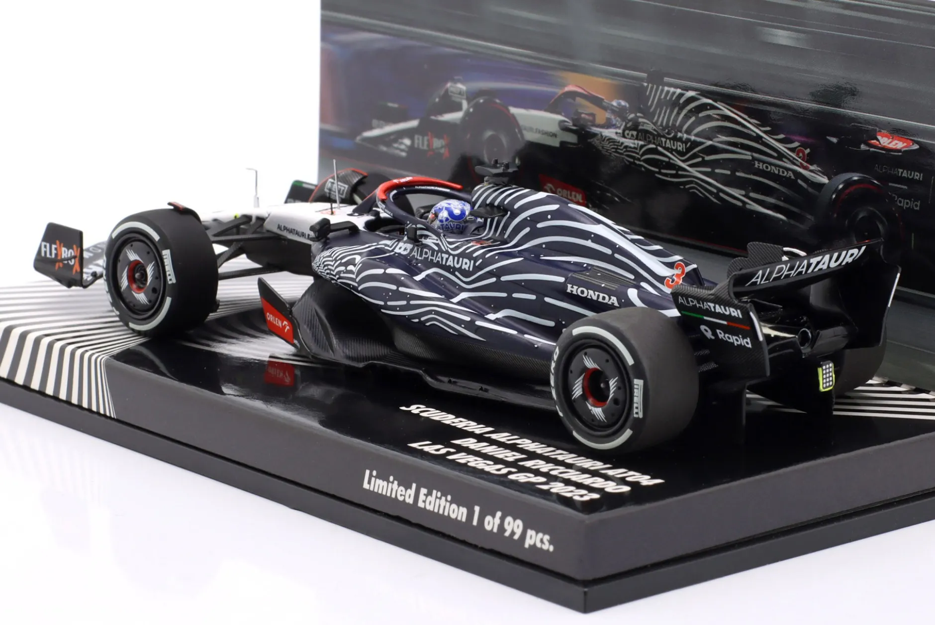 Daniel Ricciardo Alpha Tauri AT04 #3 Las Vegas GP Formel 1 2023 1:43 Minichamps