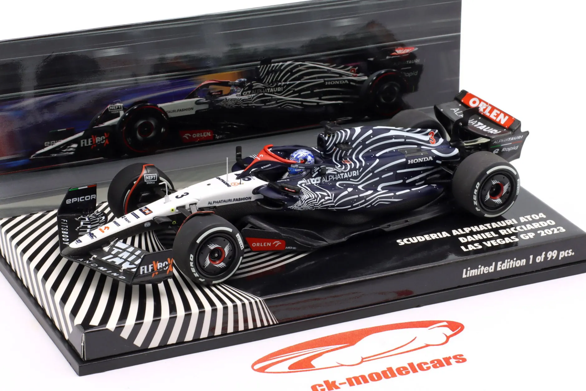 Daniel Ricciardo Alpha Tauri AT04 #3 Las Vegas GP Formel 1 2023 1:43 Minichamps