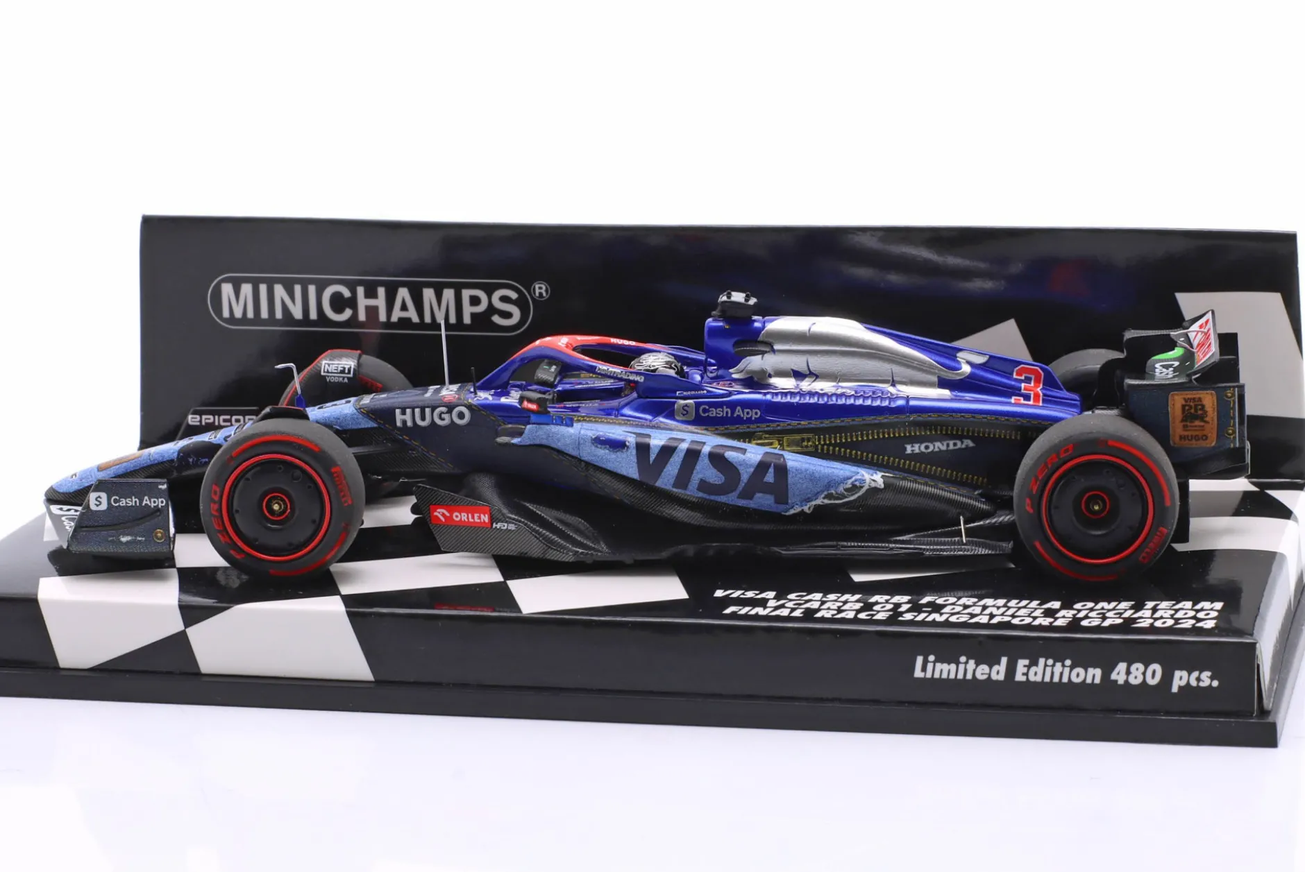 Daniel Ricciardo RB VCARB 01 #3 Singapur GP Formel 1 2024 1:43 Minichamps
