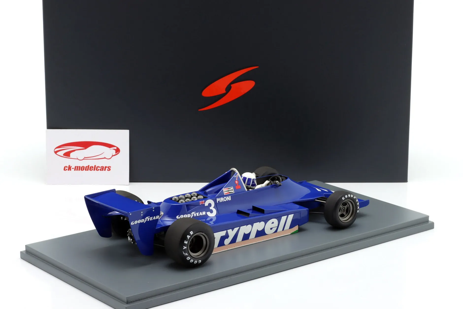 Didier Pironi Tyrrell 009 #3 4th Brasilien GP Formel 1 1979 1:18 Spark