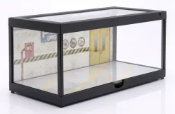Diorama Einzelvitrine schwarz mit LED-Beleuchtung f. Maßstab 1:18 / 1:24 Triple9