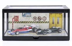 Diorama Einzelvitrine schwarz mit LED-Beleuchtung f. Maßstab 1:18 / 1:24 Triple9