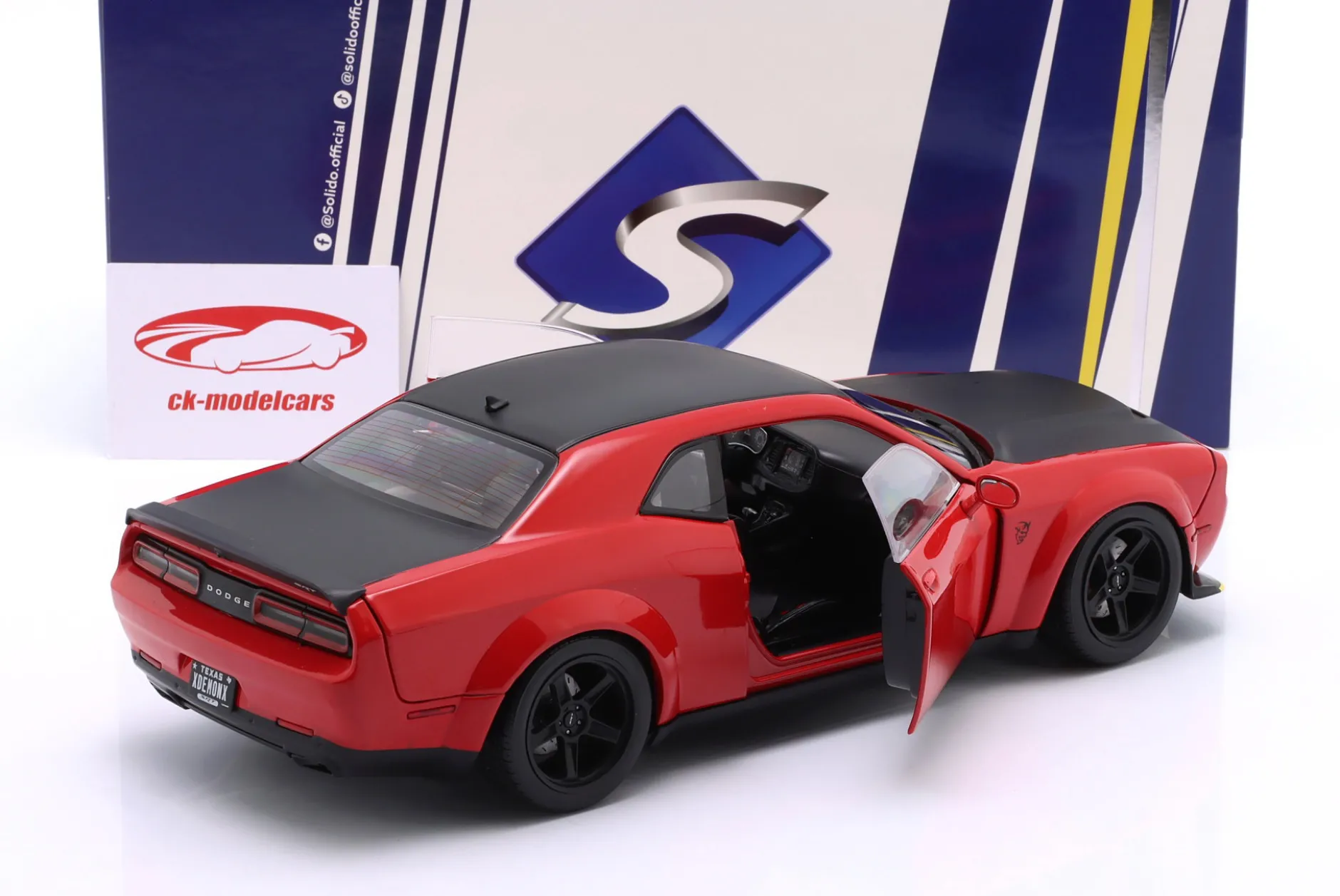 Dodge Challenger SRT Demon Baujahr 2023 rot 1:18 Solido