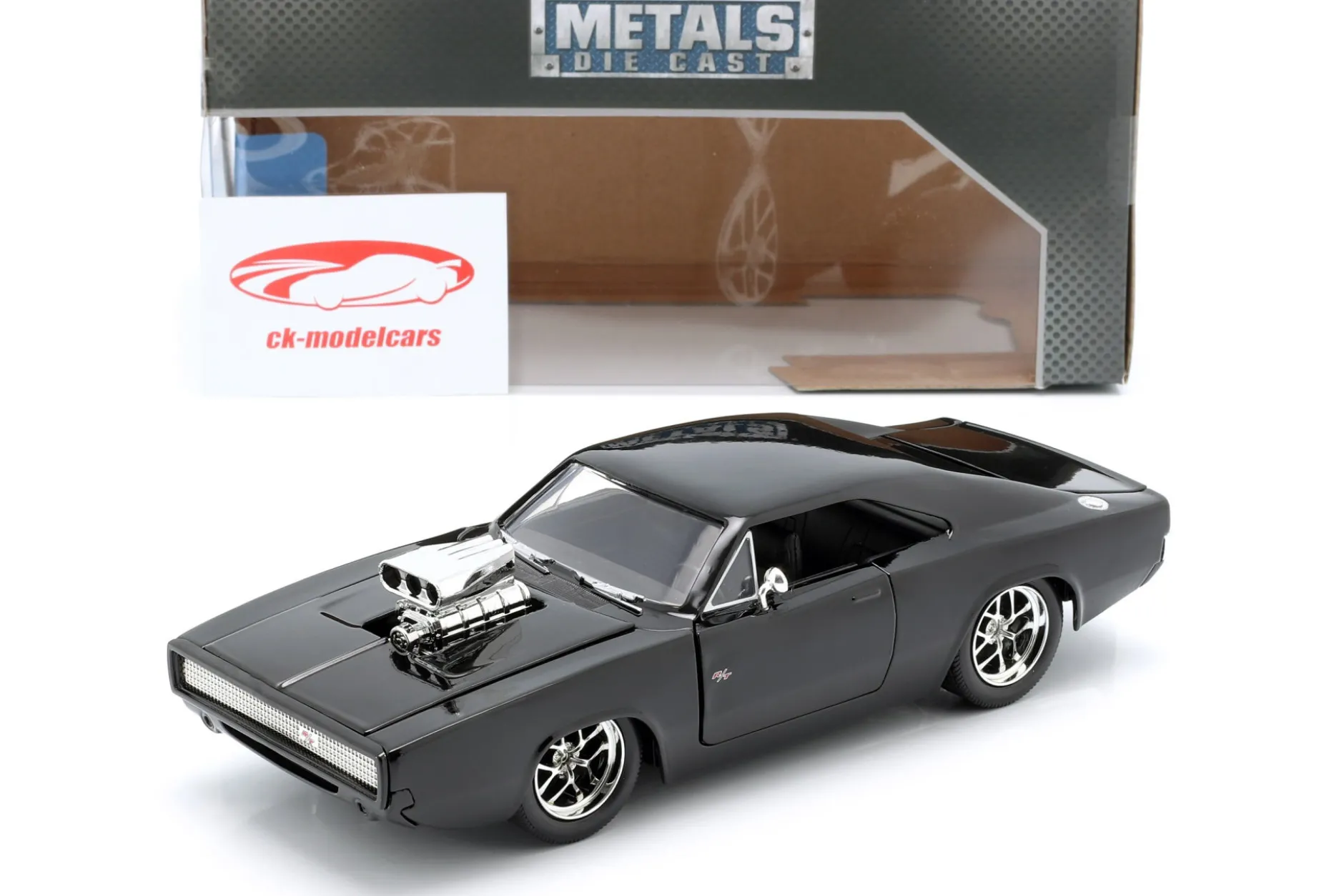 Dodge Charger R/T Baujahr 1970 Fast and Furious 7 2015 schwarz 1:24 Jada Toys