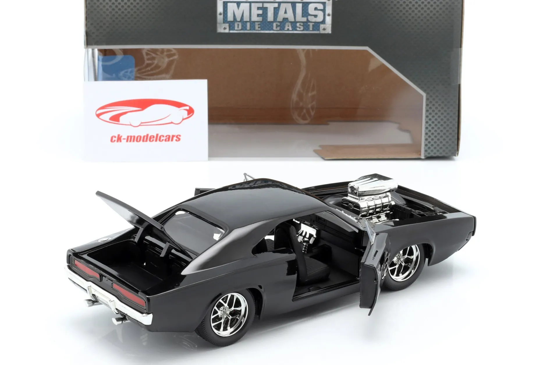 Dodge Charger R/T Baujahr 1970 Fast and Furious 7 2015 schwarz 1:24 Jada Toys