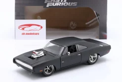 Dom's Dodge Charger 1970 Fast & Furious (2009) mattschwarz 1:24 Jada Toys