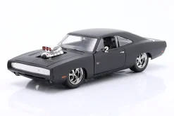 Dom's Dodge Charger 1970 Fast & Furious (2009) mattschwarz 1:24 Jada Toys