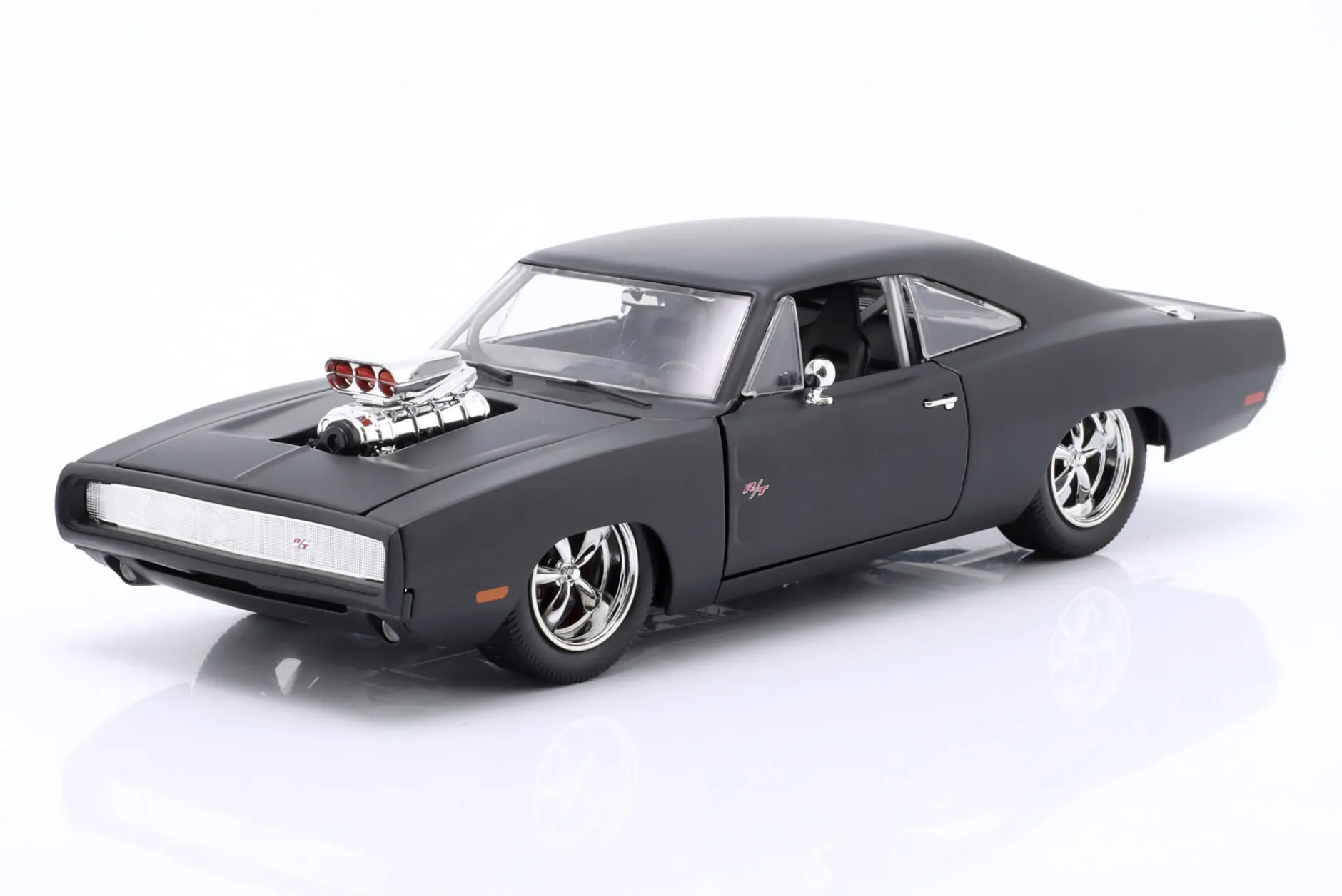 Dom's Dodge Charger 1970 Fast & Furious (2009) mattschwarz 1:24 Jada Toys