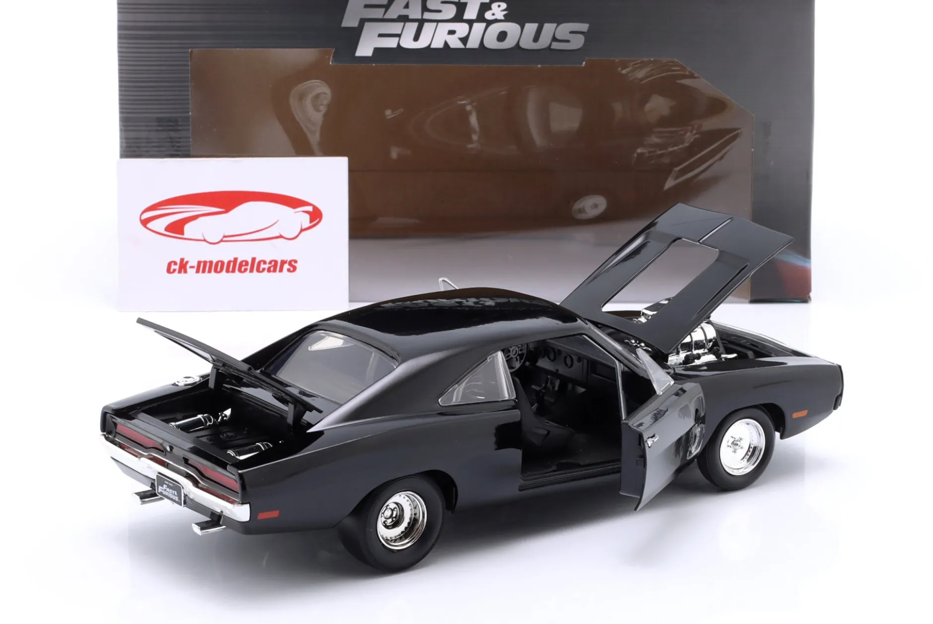 Dom's Dodge Charger R/T 1970 Fast & Furious 9 (2021) schwarz 1:24 Jada Toys