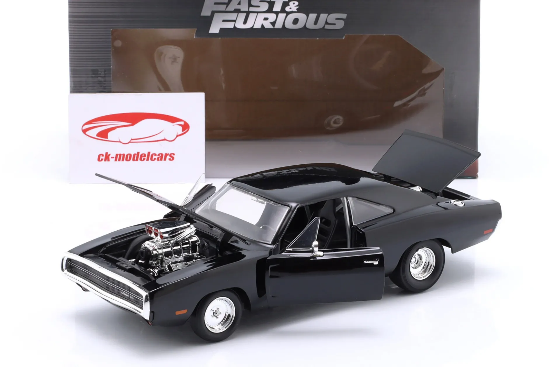 Dom's Dodge Charger R/T 1970 Fast & Furious 9 (2021) schwarz 1:24 Jada Toys