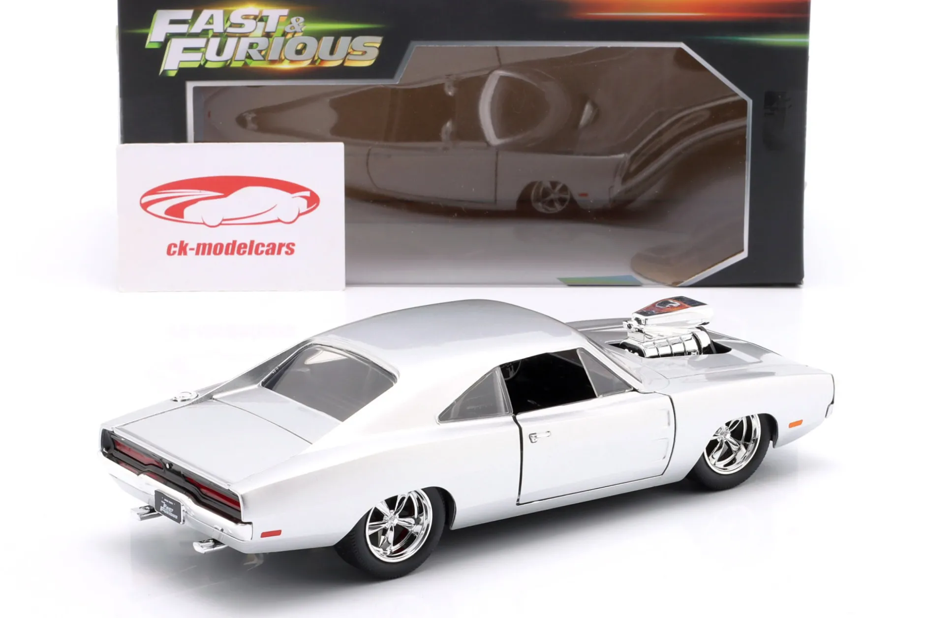 Dom's Dodge Charger R/T 1970 Film Fast & Furious (2001) silber 1:24 Jada Toys