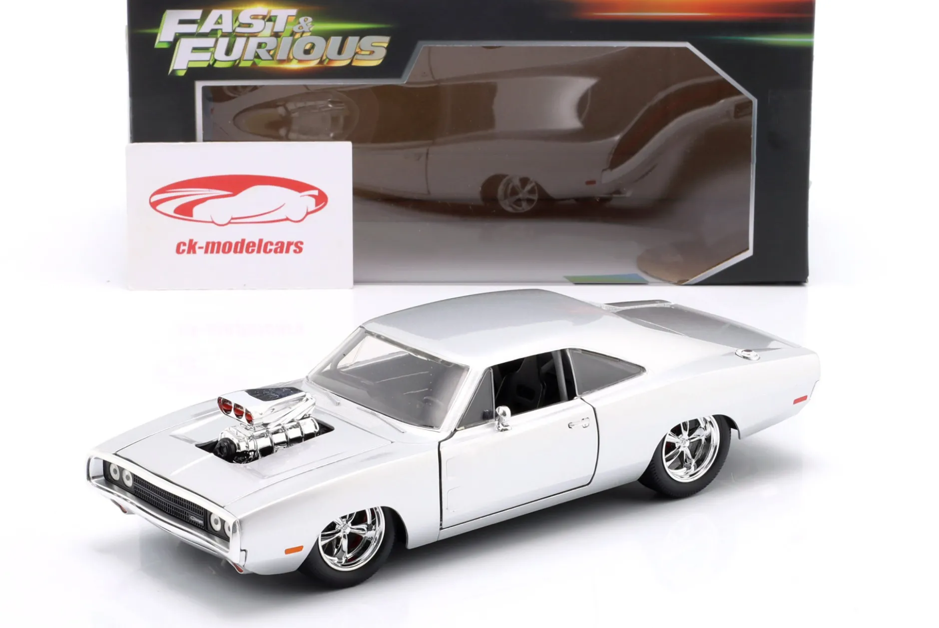 Dom's Dodge Charger R/T 1970 Film Fast & Furious (2001) silber 1:24 Jada Toys